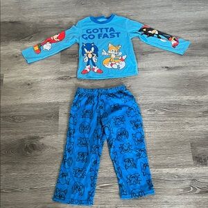 Sonic the Hedgehog Blue Kids Pajamas 4T Boys Toddler
